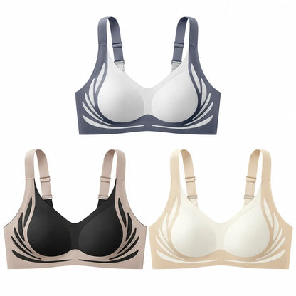 🥰 49% de descuento【Pack de 3】Sujetador femenino sin aros, diseño de una pieza ❤️【40-85 kg】