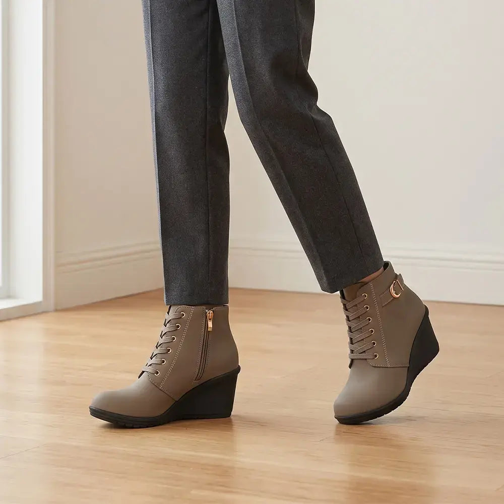 【35-42】👢 Botines de invierno para mujer con cuña – una opción elegante y estable para los días fríos