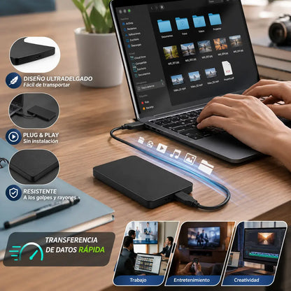 【Última oferta con 50% de descuento】Disco duro móvil de gran capacidad de 20 TB