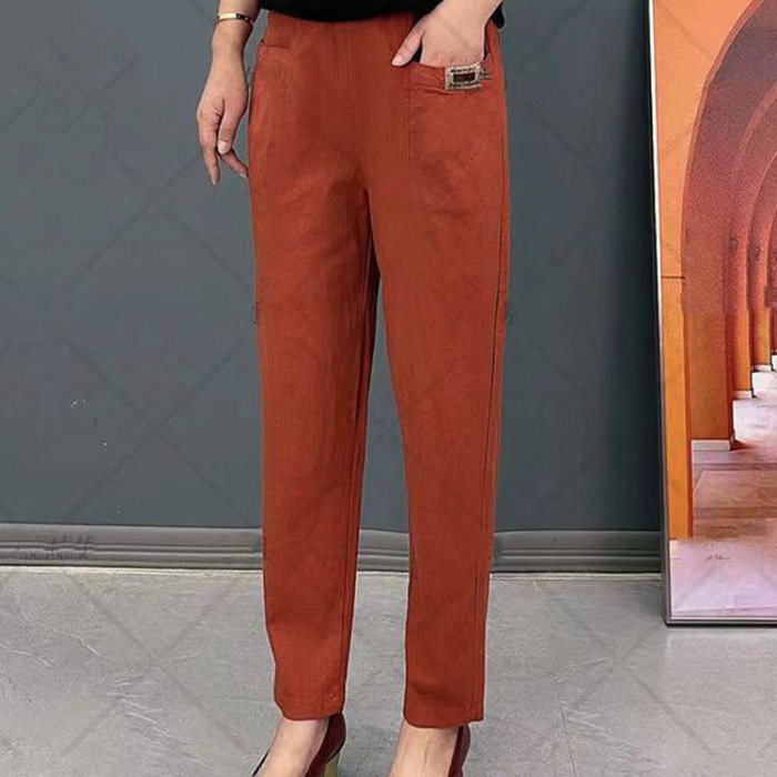 🎀👍【M-6XL】Nový jarný produkt, dámske mikroelastické všestranné ležérne nohavice veľkej veľkosti