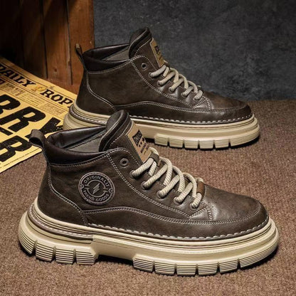 🍁⛄【39-44】✨Nové retro pánské martinské boty s vysokými podpatky na podzim a zimu v retro britském stylu