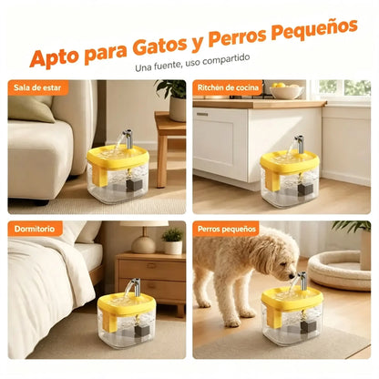 Dispensador de agua para mascotas ilent con cuenco de PET apto para alimentos 🐾 Agua fresca, fluida y perfecta para bebedores exigentes ✨