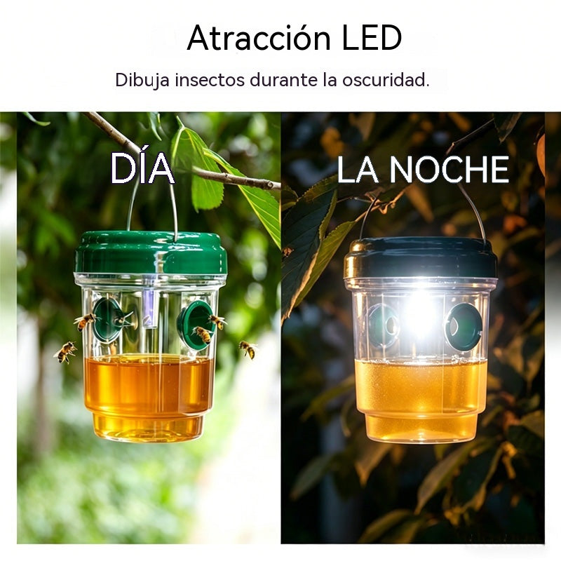 🐝☀️ Trampa solar para avispas para patios y jardines 🔋🌿 – Altamente eficiente, recargable, resistente a la intemperie, cubre hasta 500 metros cuadrados.