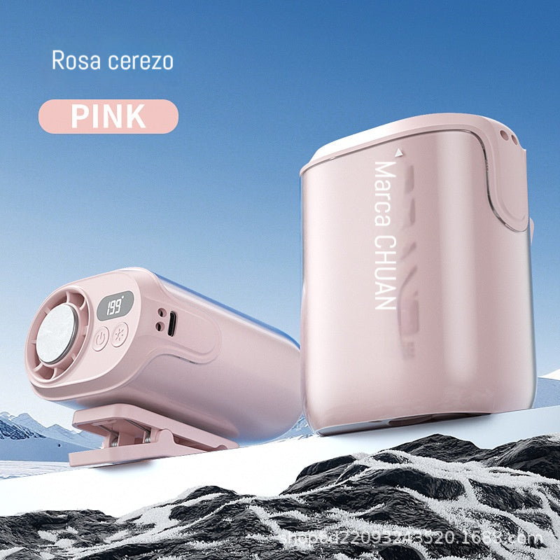 🌀 Ventilador manos libres con pantalla LED, clip integrado y 199 niveles de ajuste