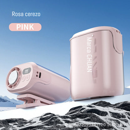 🌀 Ventilador manos libres con pantalla LED, clip integrado y 199 niveles de ajuste