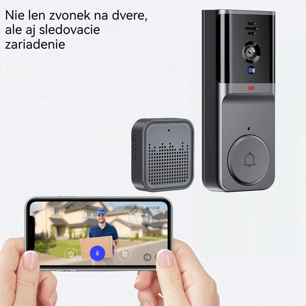 🔥Bezdrôtová kamera zvončeka: 1080P, uhol 170°, 4,3-palcový displej, vonkajšia odolnosť voči vode IPX65, nočné videnie