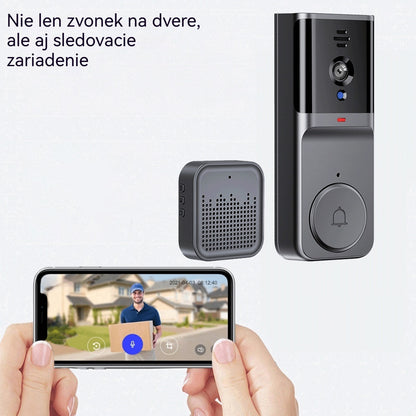 🔥Bezdrôtová kamera zvončeka: 1080P, uhol 170°, 4,3-palcový displej, vonkajšia odolnosť voči vode IPX65, nočné videnie