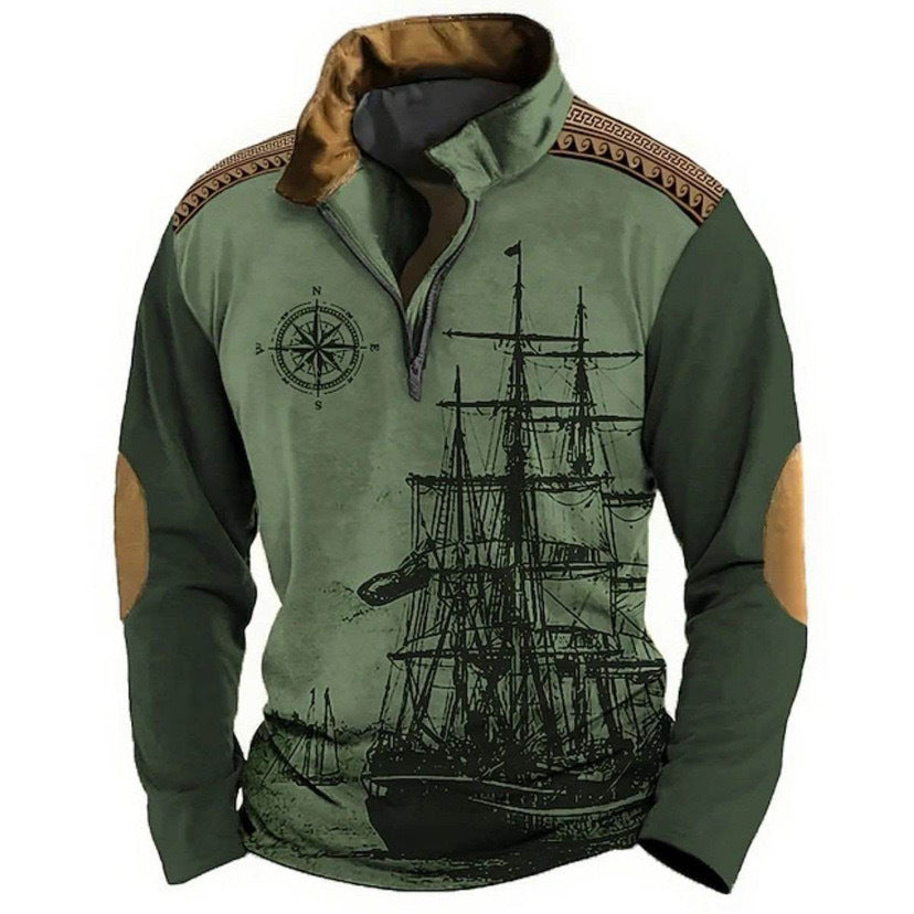 【XS-5XL】🔥Oferta por tiempo limitado: 38% de descuento🔥 Polo de velero de cuello alto para hombre, nuevo estilo, suave y cómodo