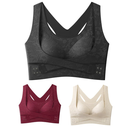 【3-dielna sada】 Športová podprsenka na pilates, podprsenka krížového štýlu na zdvíhanie a tvarovanie svalov