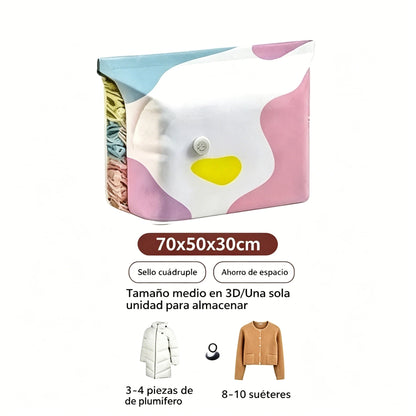🧳【Ojačani set od 5 dijelova】💨 Samokompresirajuće vakuumske vrećice za pohranu, za višekratnu upotrebu