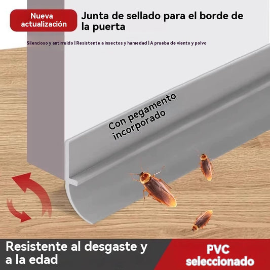 🚪🔥¡Compra 2 y llévate 2 gratis! 🔥 Burlete inferior de PVC para puertas – ✅Antipolvo y antiviento ✅Repelente de insectos y roedores