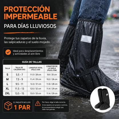 🌧️✨Nuevos cubrezapatos antideslizantes, de caña alta, gruesos e impermeables, reutilizables, adecuados para días de lluvia, condiciones de barro y nieve.