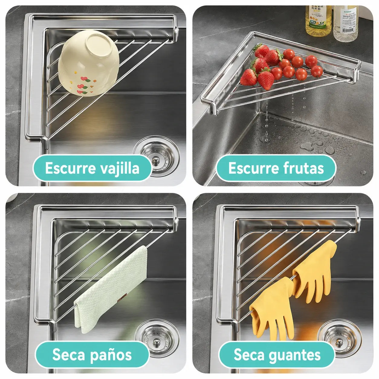 🔥【Compra 1 y llévate 1 gratis】Escurridor extensible para fregadero que ahorra espacio