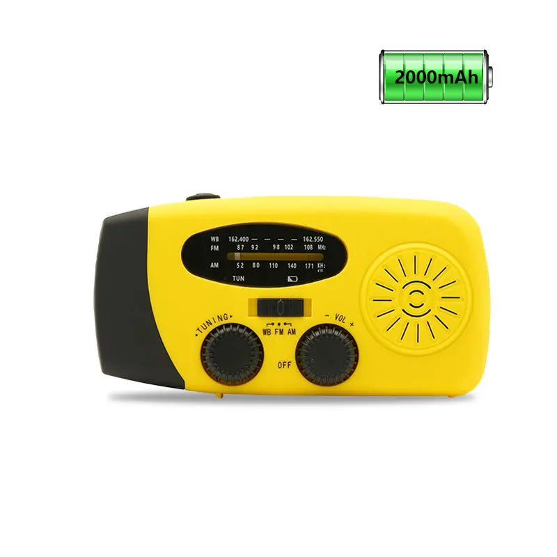 Radio de emergencia solar portátil multifuncional