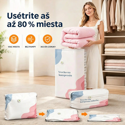 -50%🧳 Balenie 5 kusov【Kúpte 3 a získajte 2 ZADARMO】Vákuové vrecká na oblečenie, bez pumpy