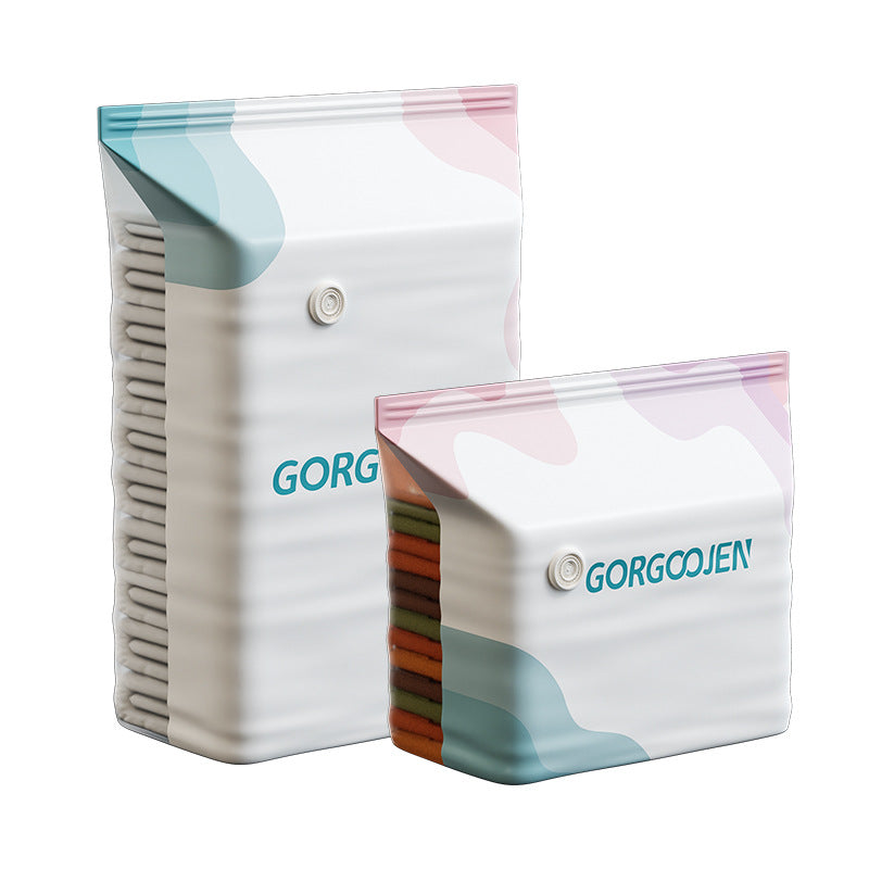 🧳 Pack de 5【Compra 3 y Llévate 2 GRATIS】Bolsas de Almacenaje al Vacío para Ropa, Sin Bomba, Bolsas Cúbicas Grandes para Ahorrar Espacio en Organizar Armarios, Viajes y Mudanzas