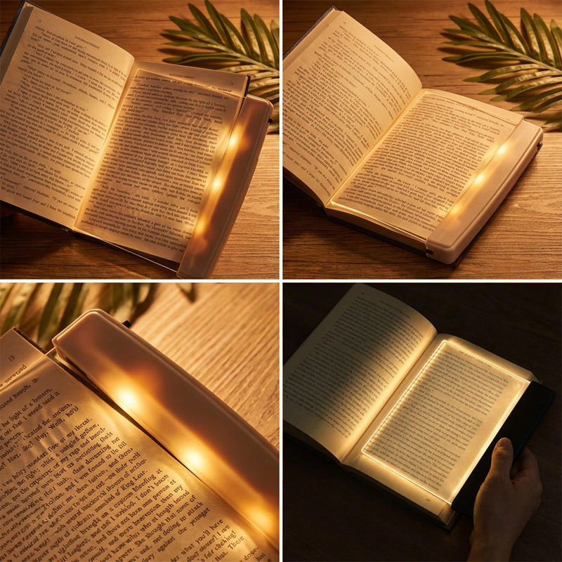 📜💡【Compra 1 y llévate 1 gratis】Светка за четене с нощно виждане и плосък LED панел, предпазваща очите