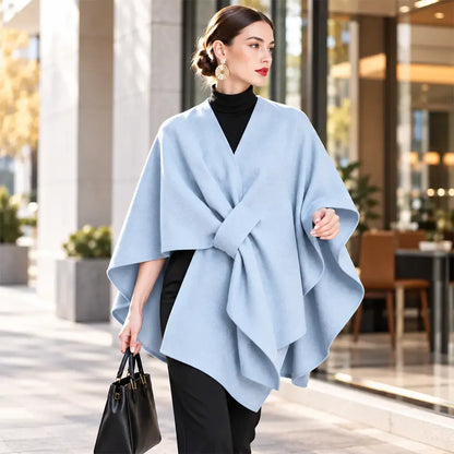 Nueva bufanda tipo chal multifuncional de mezcla de lana para otoño/invierno