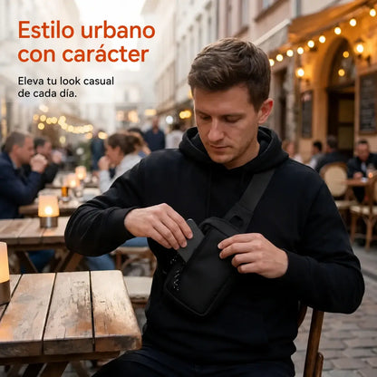 🎒 ¡49 % DE DESCUENTO POR TIEMPO LIMITADO! 💥 Bolso bandolera urbano para hombre – minimalista, resistente al agua y ligero ✨