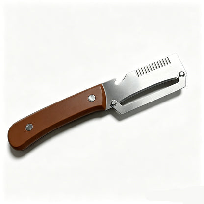 ✅Kúpte 1 a získajte 1 zadarmo (dva kusy)🧅🔪 Multifunkčná kuchynská škrabka 3 v 1: Šúpe, seká a otvára fľaše! 🔥