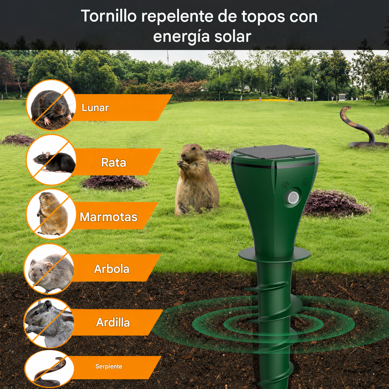Producto en oferta - 50% de descuento ☘️ Repelente de animales solar e impermeable