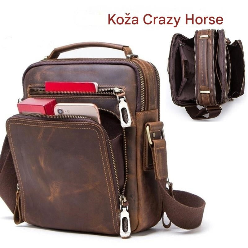 👍👍【Horúco predávaný nový produkt】🎁【Obmedzené množstvo】Módn8ánska biznis ležérna taška cez rameno z pravej kože, ľahká a praktická