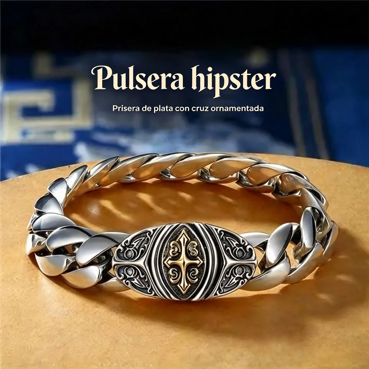 【50% de descuento】✨【Fabricado en plata pura】🔥Pulsera vintage para hombre con diseño de la suerte, estilo punk urbano, fabricada a mano para un look único