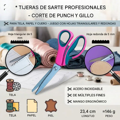 ✂️🧵Tijeras multifuncionales para manualidades, ¡crea encajes exquisitos fácilmente!