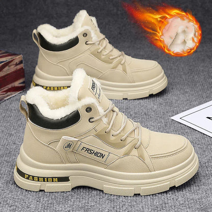 🔥🔥👞【39-44】Nuevas botas Martin de invierno para hombre, forradas con forro polar grueso, cálidas, modelo 2025