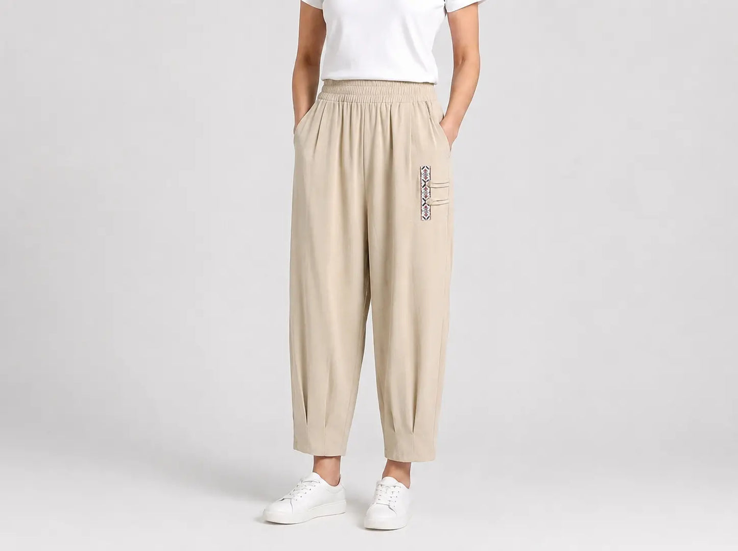 🔥✨【M-4XL】👖Nuevos pantalones de verano finos de algodón y lino de nueve lados
