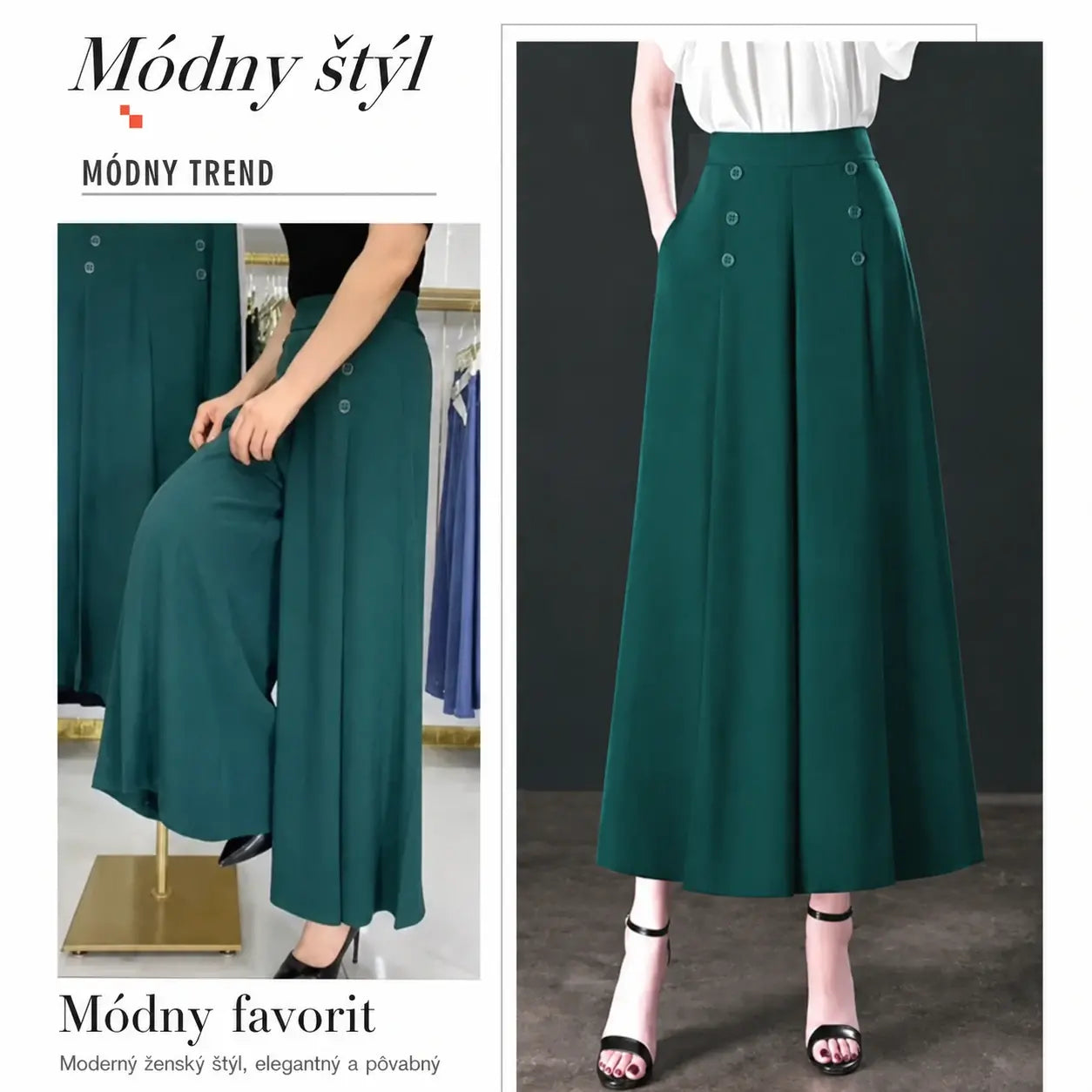 【M–5XL】Široké plisované nohavice (časovo obmedzená zľava 50 %)
