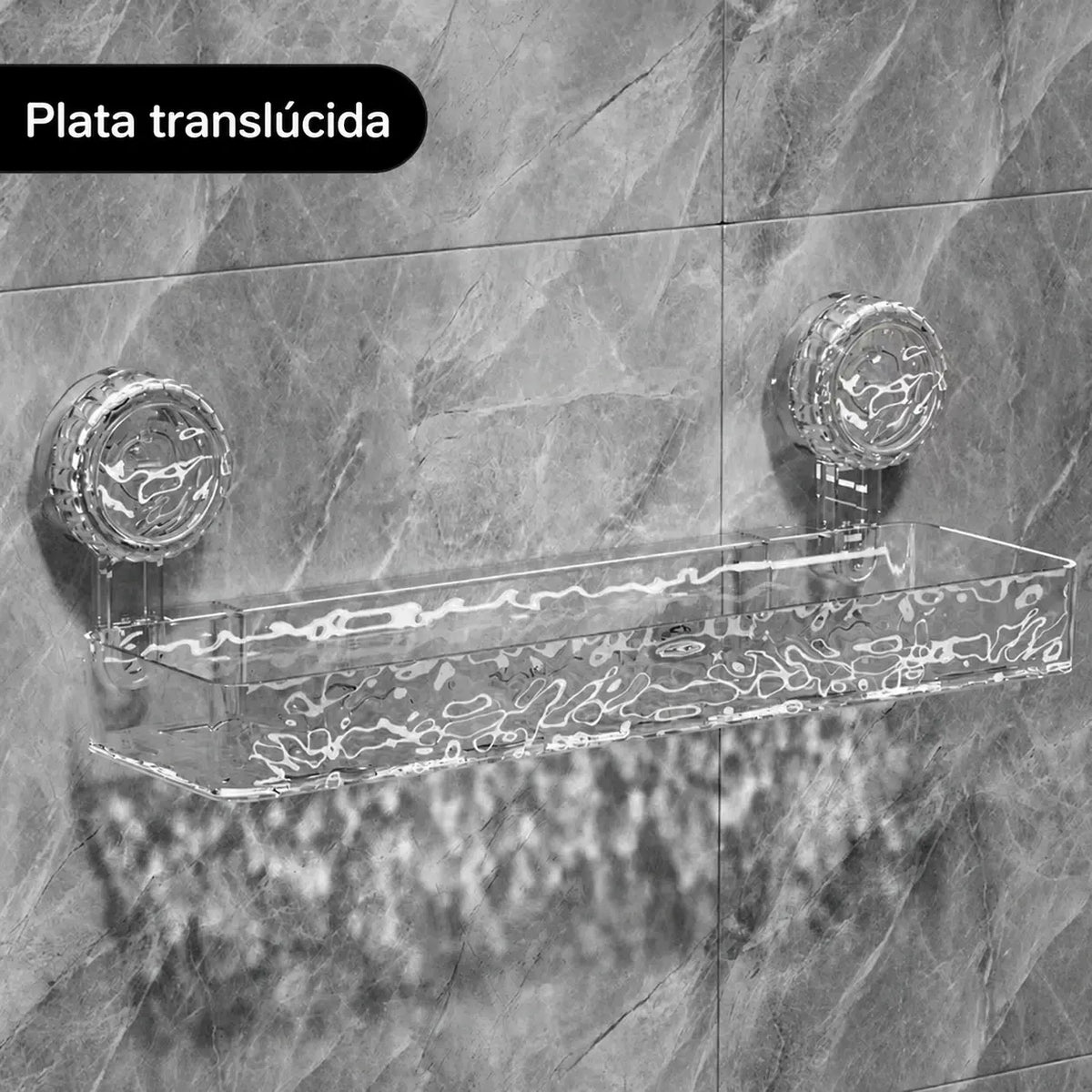 🍽️🧺 Soporte de almacenamiento con ventosa sin perforación, elegante diseño ondulado con drenaje, ideal para cocina y baño
