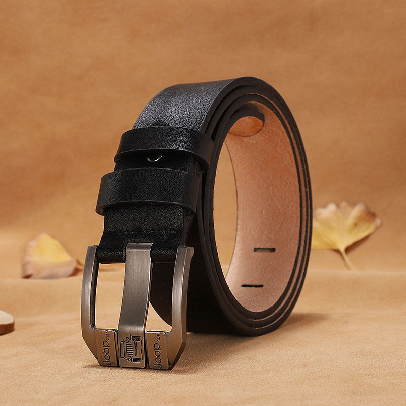 【Kupite 1, dobite 1 brezplačno】Vrhunski retro moški pas, jeans pas z zaponko iz pravega usnja, preprosta in modna zaponka, izbrano enoslojno goveje usnje, čvrsto in vzdržljivo