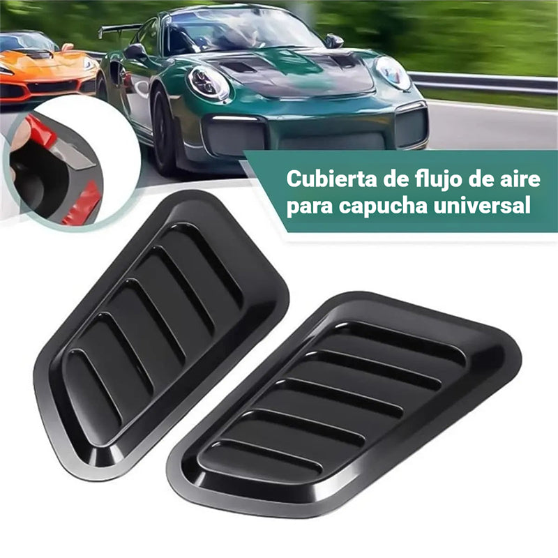【2 pares 26 euro】Modificación del coche: rejillas de ventilación falsas, embellecedor del capó de fibra de carbono