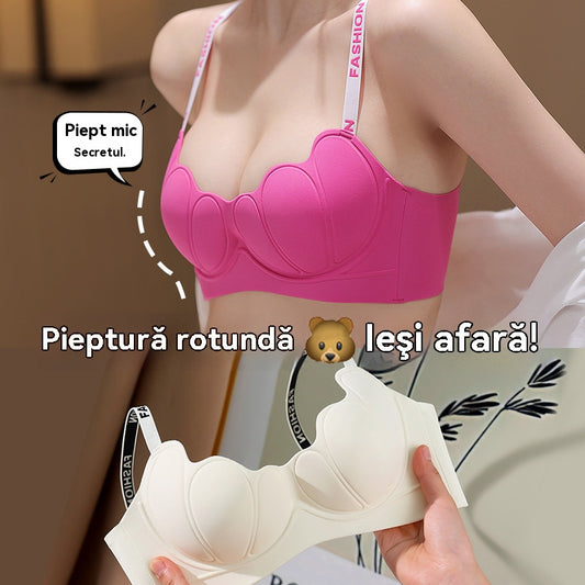 😍【3 bucăți】Sutien push-up pentru femei fără inel de oțel, bumbac moale, confortabil și respirabil❤️【40-85 bucăți】 