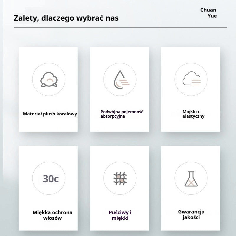 🔥Kup 1, otrzymaj 1 gratis🔥🎀🛀Ochronny czepek prysznicowy, szybkoschnący, z wyjątkowo chłonnym materiałem do mycia włosów😍