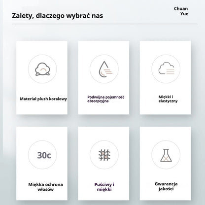 🔥Kup 1, otrzymaj 1 gratis🔥🎀🛀Ochronny czepek prysznicowy, szybkoschnący, z wyjątkowo chłonnym materiałem do mycia włosów😍