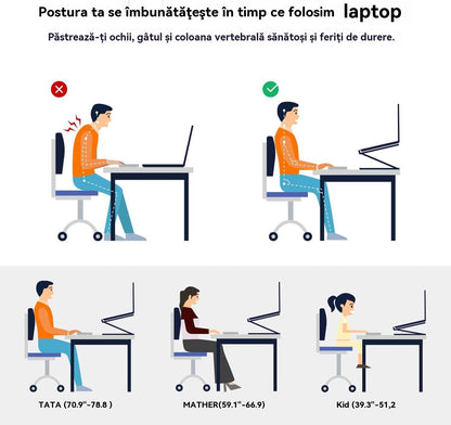 💻【Reduceri de sfârșit de vară】Suport rotativ pentru laptop din aliaj de aluminiu