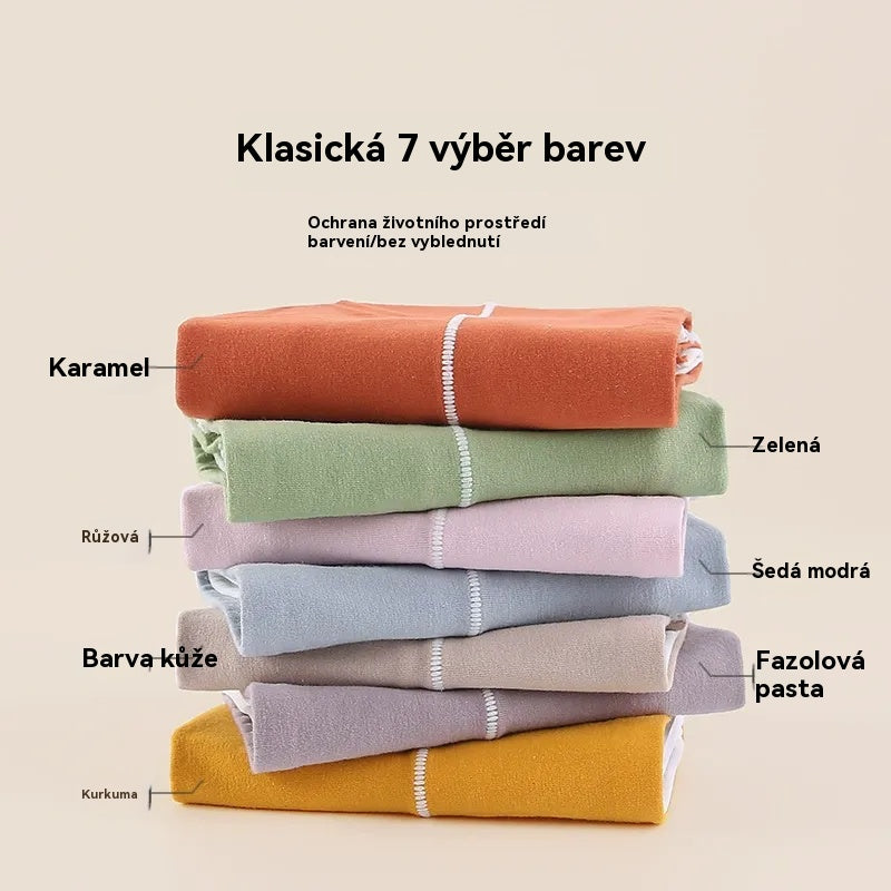 🎁 【7dílná sada】 ✨🩲 Dámské kalhotky z čisté bavlny s vysokým pasem, antibakteriální grafenová