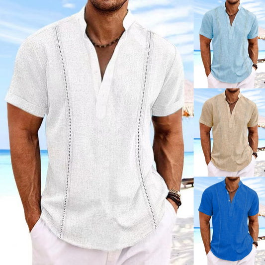 😎【S-3XL】👕☀️ Tricou casual bărbătesc din bumbac, vară nouă 2025, simplu, confortabil și respirabil 
