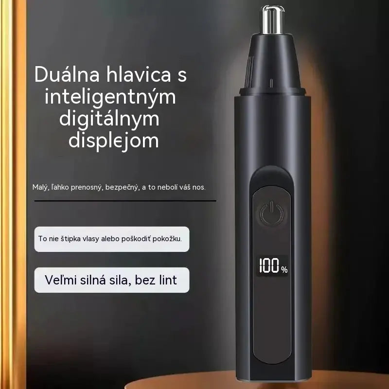 Profesionálny zastrihávač nosa a uší s LED displejom, bezbolestné cestovné darčeky