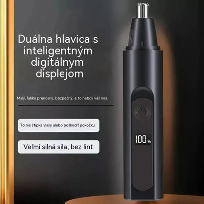 Profesionálny zastrihávač nosa a uší s LED displejom, bezbolestné cestovné darčeky