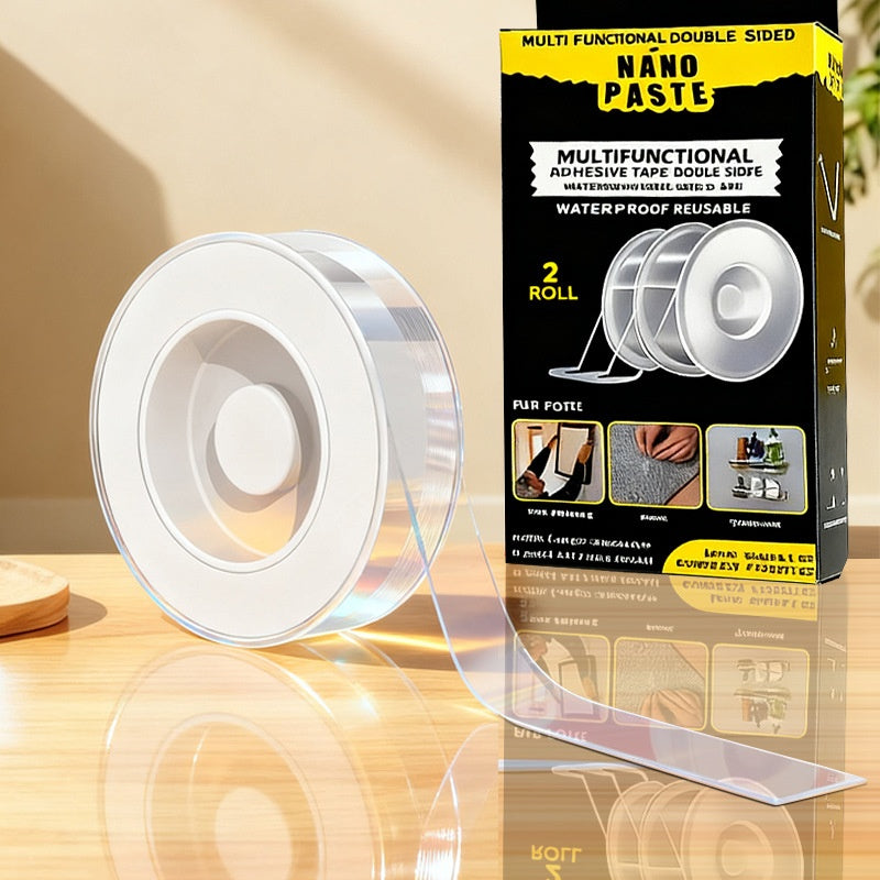 💧 【2 kusy】Oboustranná nano lepicí páska s vysokou přilnavostí, průhledná akrylová páska, voděodolná a odolná vůči prachu