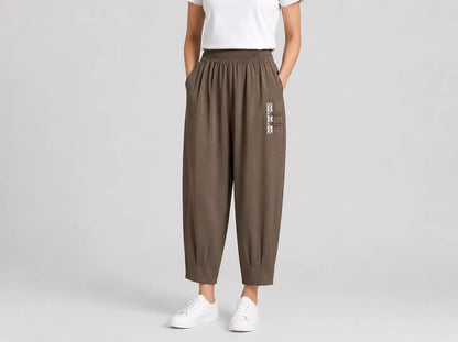 🔥✨【M-4XL】👖Nuevos pantalones de verano finos de algodón y lino de nueve lados