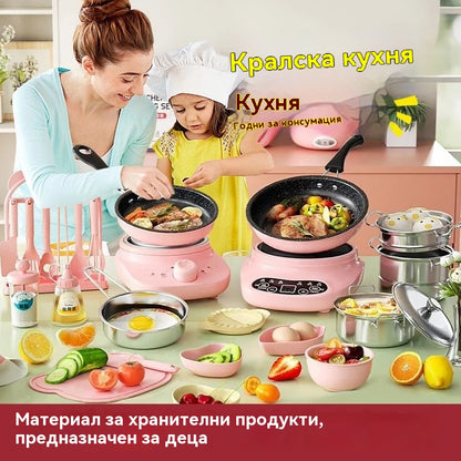 🎁【Най-добрият подарък за деца】👨‍🍳 Мини кухненска играчка за деца, може да се готви и яде