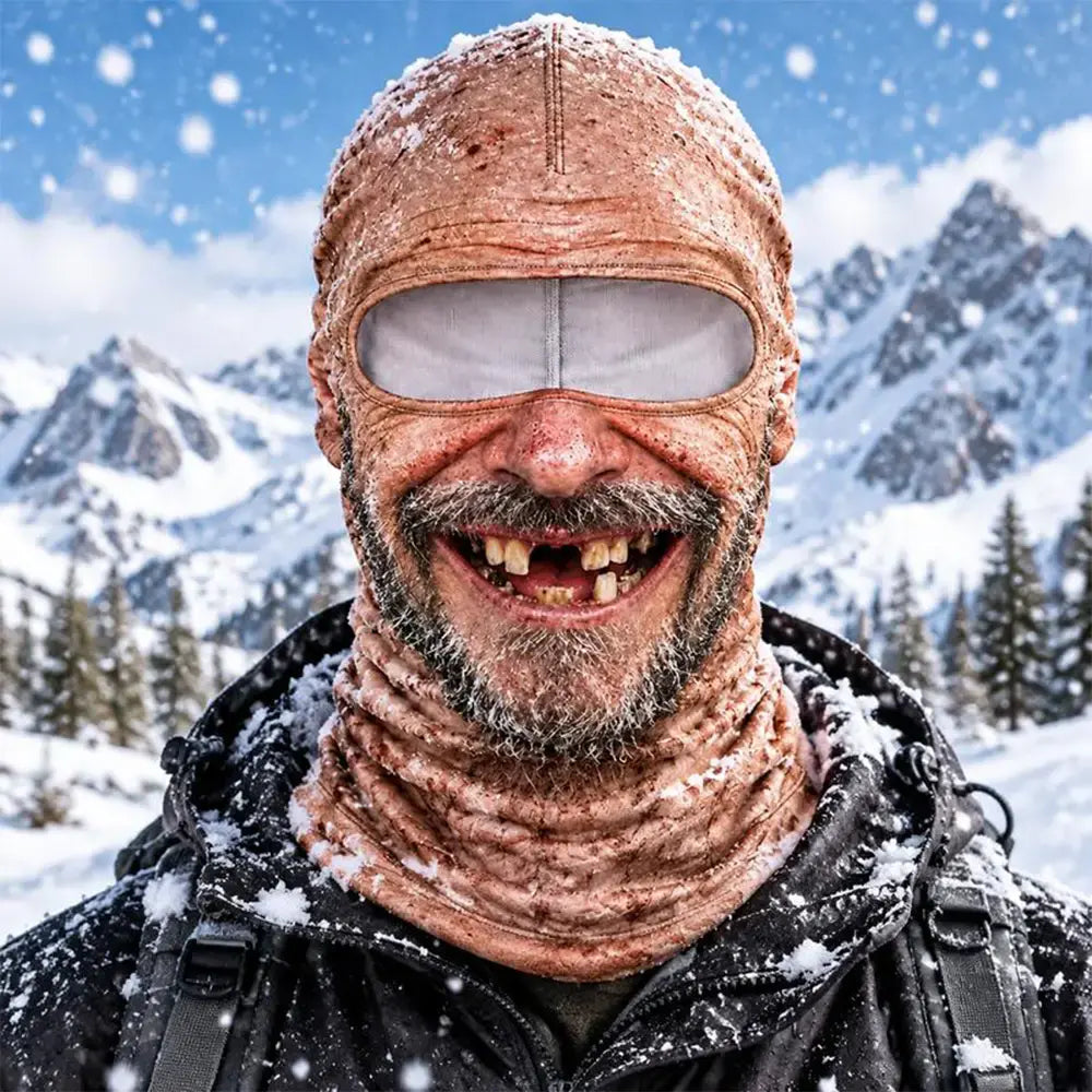 🔥😎 Máscara facial 3D divertida y cálida para deportes de invierno al aire libre
