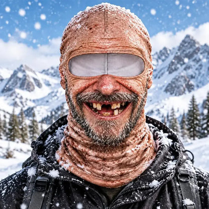 🔥😎 Máscara facial 3D divertida y cálida para deportes de invierno al aire libre