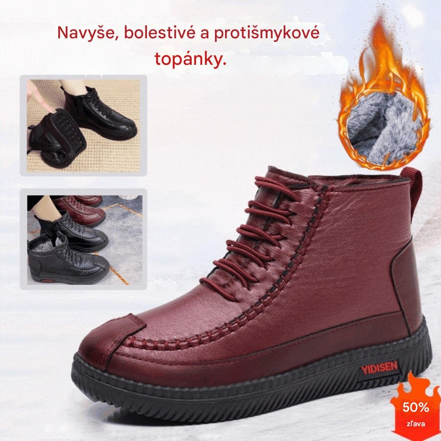 【35-42】💥Teplé dámske zimné topánky s kožušinou – mäkké, protišmykové a pohodlné