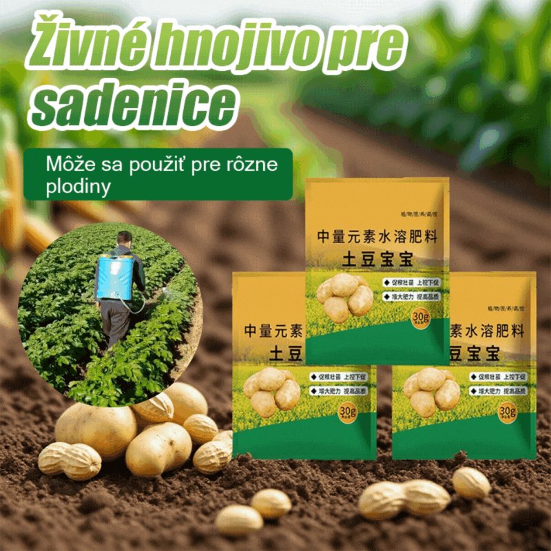 🥔🌱[10] Rozpustné listové hnojivo „Zázračný zemiak“  | Vhodné pre zemiaky, arašidy, sladké zemiaky, reďkovky, taro a cibuľu – podporuje rast koreňov a zvyšuje výnos