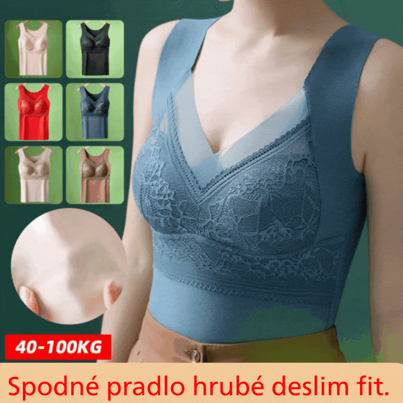 [Kúp 1 a získaj 2 zadarmo] [40 – 100 kg] Jesenná/zimná čipkovaná podprsenka s otvoreným chrbtom, zdvíha a zabraňuje ovisnutiu ✅